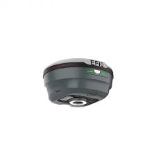 Récepteur GNSS EFIX gris et noir avec LED vertes, capteur de topographie de haute précision.