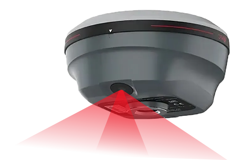 Récepteur GNSS avec Photogrammétrie et Laser Intégré Récepteur GNSS de précision avec faisceau rouge pour photogrammétrie et relevés topographiques.